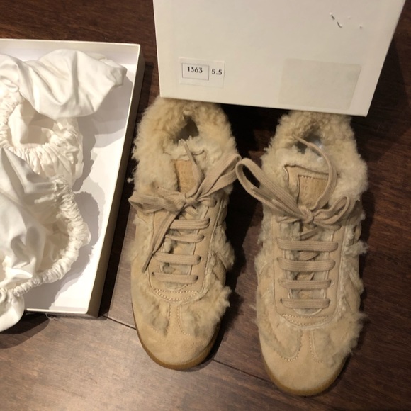 maison margiela fur shoes
